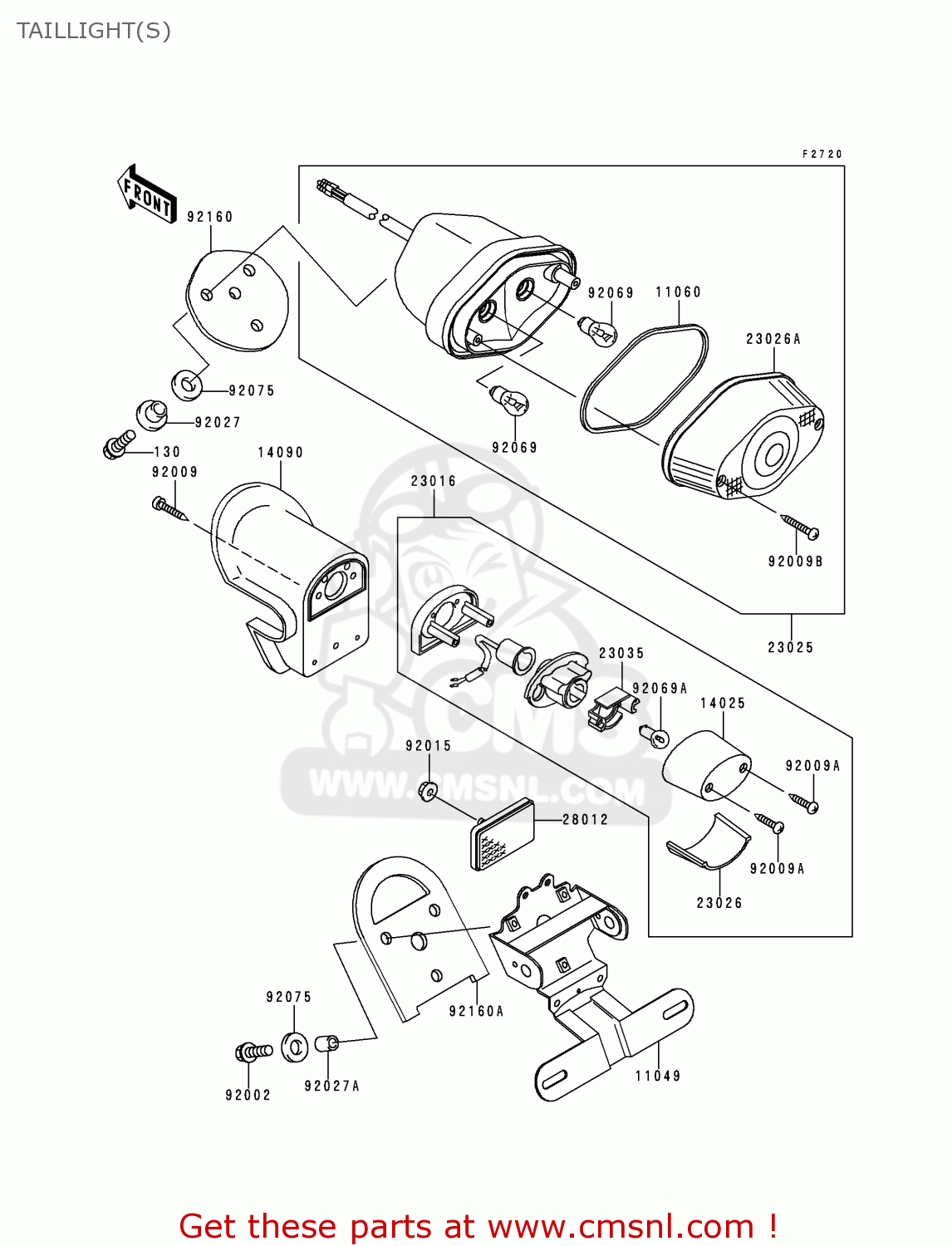 TAILLIGHT(S) VN1500F2 VN1500 CLASSIC 1999 AUSTRIA FG ST