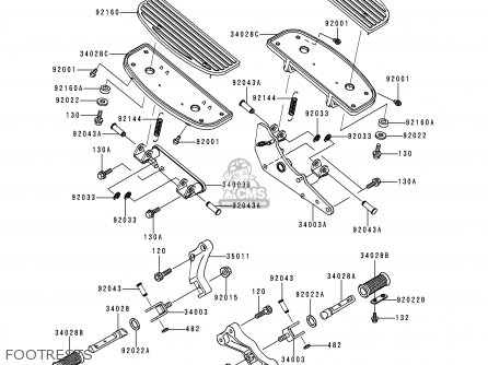 FOOTRESTS - VN1500F2 VN1500 CLASSIC 1999 AUSTRIA FG ST