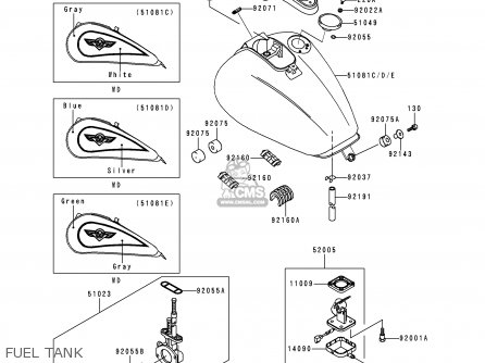 FUEL TANK - VN1500F2 VN1500 CLASSIC 1999 AUSTRIA FG ST