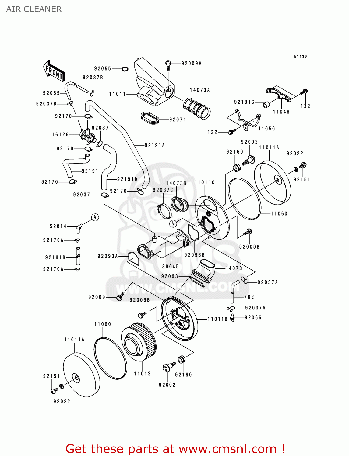 AIR CLEANER VN1500G1 VN1500 CLASSIC TOURER 1998 EUROPE UK FR NL IT NR SD SP