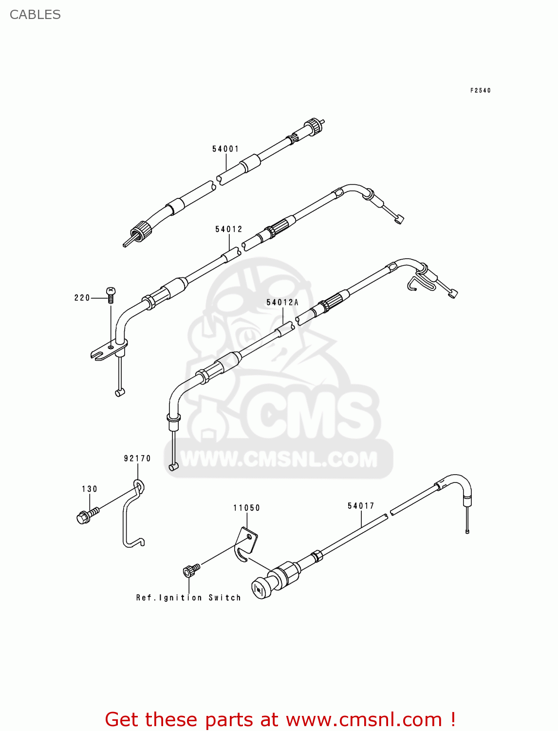 CABLES VN1500G1 VN1500 CLASSIC TOURER 1998 EUROPE UK FR NL IT NR SD SP