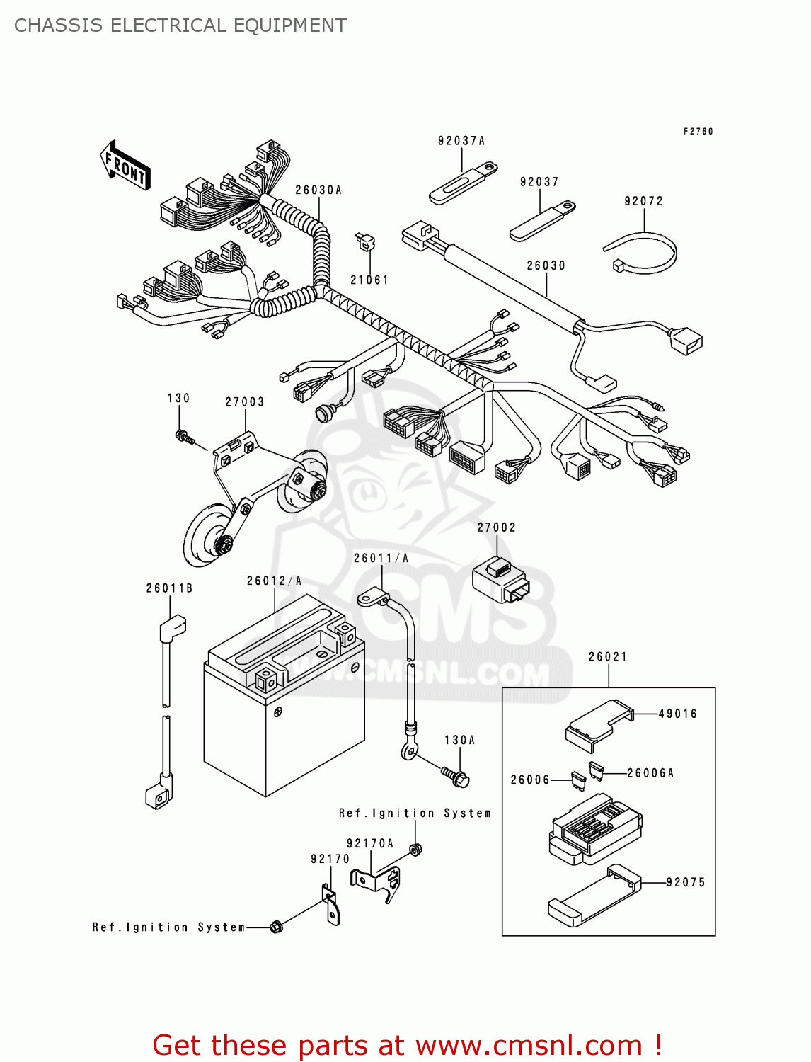 CHASSIS ELECTRICAL EQUIPMENT VN1500G1 VN1500 CLASSIC TOURER 1998 EUROPE UK FR NL IT NR SD SP