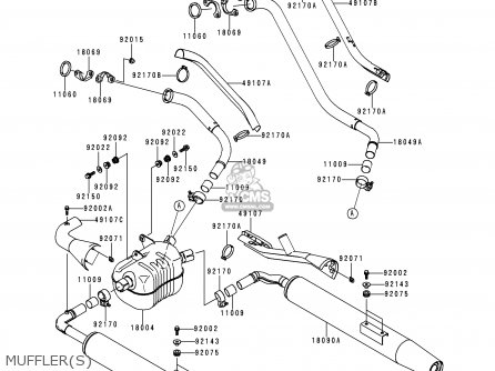 MUFFLER(S) - VN1500G1 VN1500 CLASSIC TOURER 1998 EUROPE UK FR NL IT NR SD SP