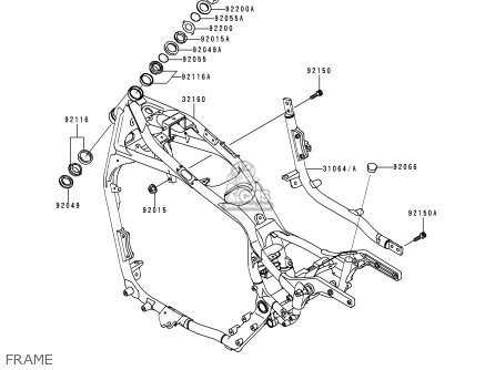 FRAME - VN1500G1 VN1500 CLASSIC TOURER 1998 EUROPE UK FR NL IT NR SD SP