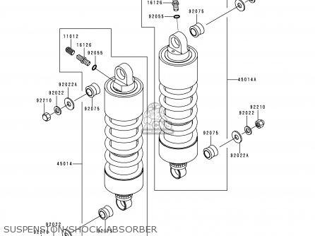 SUSPENSION/SHOCK ABSORBER - VN1500G1 VN1500 CLASSIC TOURER 1998 EUROPE UK FR NL IT NR SD SP