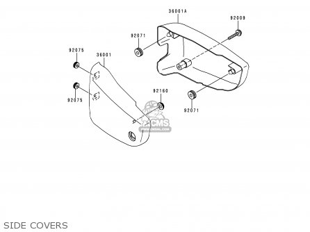SIDE COVERS - VN1500G1 VN1500 CLASSIC TOURER 1998 EUROPE UK FR NL IT NR SD SP