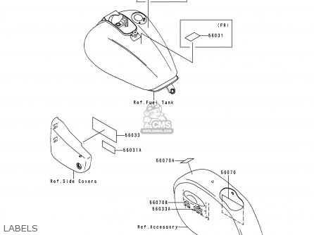 LABELS - VN1500G1 VN1500 CLASSIC TOURER 1998 EUROPE UK FR NL IT NR SD SP