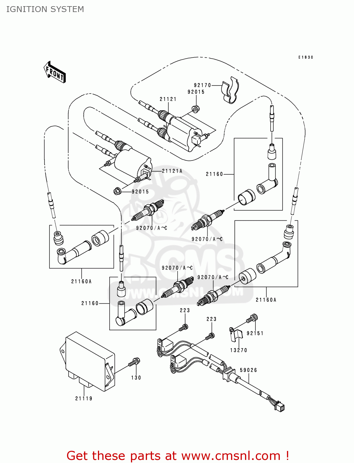 IGNITION SYSTEM VN1500G1 VULCAN NOMAD 1999 USA CALIFORNIA CANADA