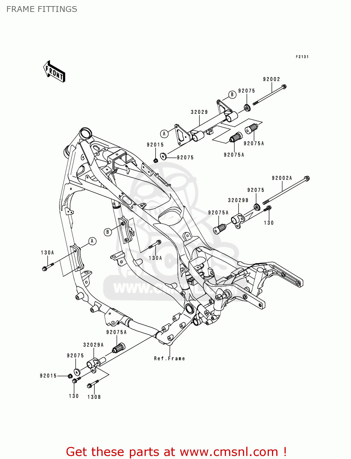 FRAME FITTINGS VN1500G1 VULCAN NOMAD 1999 USA CALIFORNIA CANADA