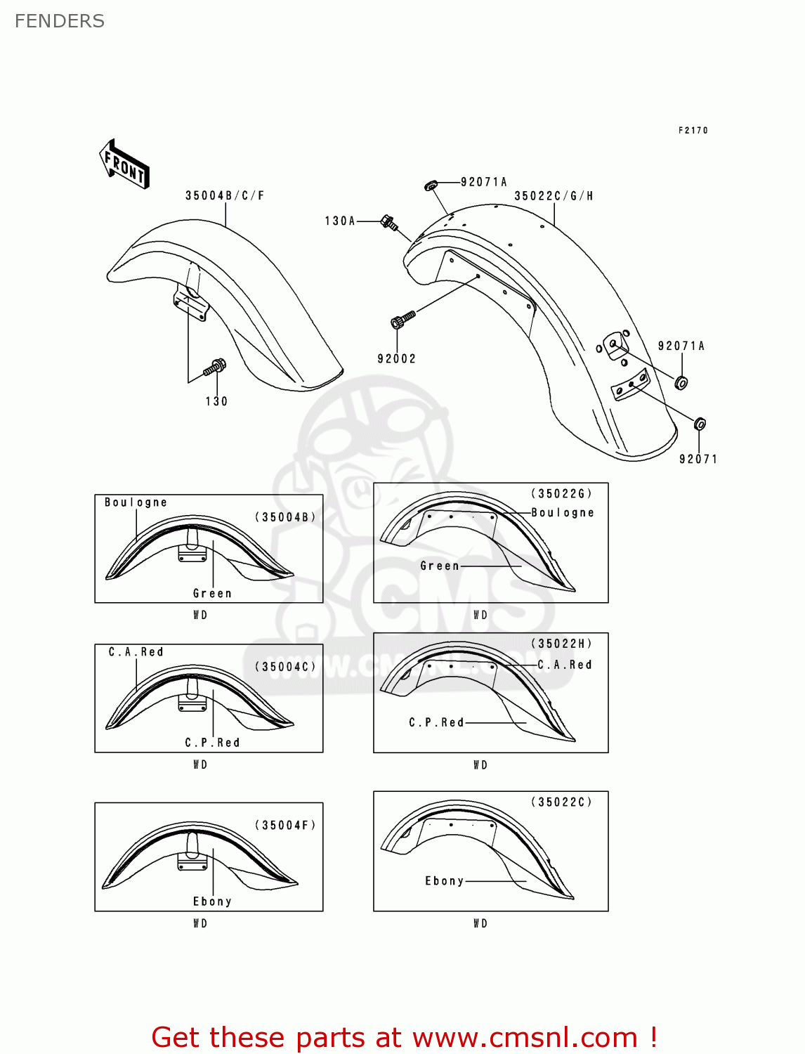 FENDERS VN1500G1 VULCAN NOMAD 1999 USA CALIFORNIA CANADA