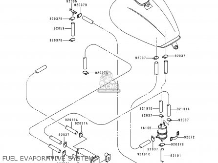 FUEL EVAPORATIVE SYSTEM - VN1500G1 VULCAN NOMAD 1999 USA CALIFORNIA CANADA