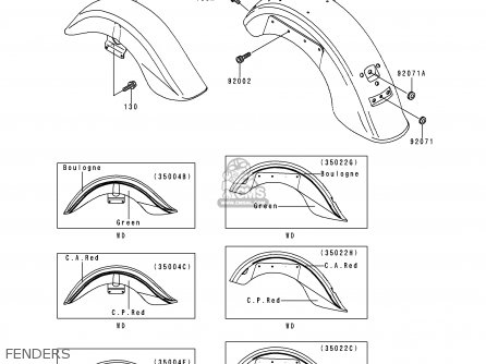 FENDERS - VN1500G1 VULCAN NOMAD 1999 USA CALIFORNIA CANADA