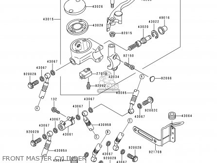 FRONT MASTER CYLINDER - VN1500G1 VULCAN NOMAD 1999 USA CALIFORNIA CANADA