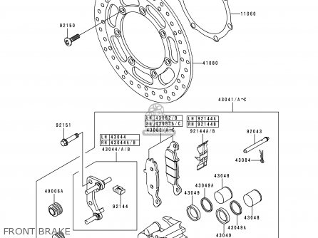 FRONT BRAKE - VN1500G1 VULCAN NOMAD 1999 USA CALIFORNIA CANADA