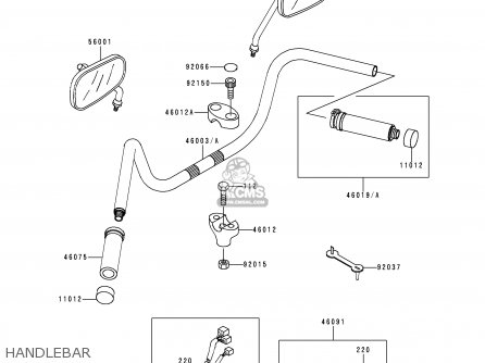 HANDLEBAR - VN1500G1 VULCAN NOMAD 1999 USA CALIFORNIA CANADA