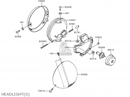 HEADLIGHT(S) - VN1500G1 VULCAN NOMAD 1999 USA CALIFORNIA CANADA