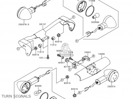 TURN SIGNALS - VN1500G1 VULCAN NOMAD 1999 USA CALIFORNIA CANADA