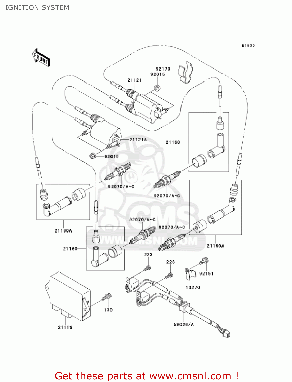 IGNITION SYSTEM VN1500G1A 1999 USA CALIFORNIA CANADA