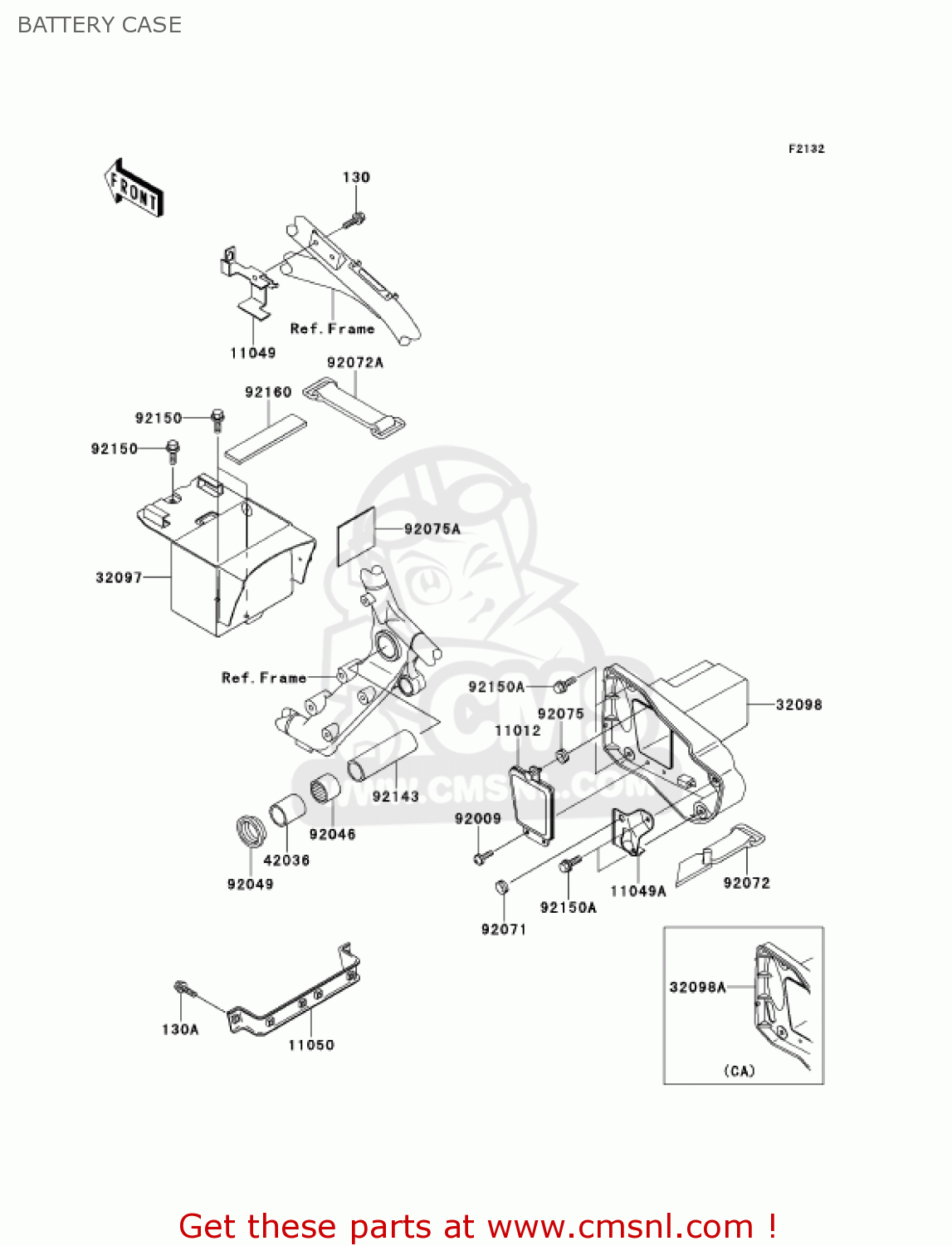 BATTERY CASE VN1500G1A 1999 USA CALIFORNIA CANADA