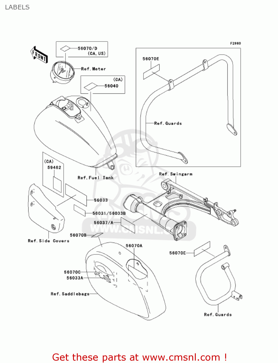 LABELS VN1500G1A 1999 USA CALIFORNIA CANADA
