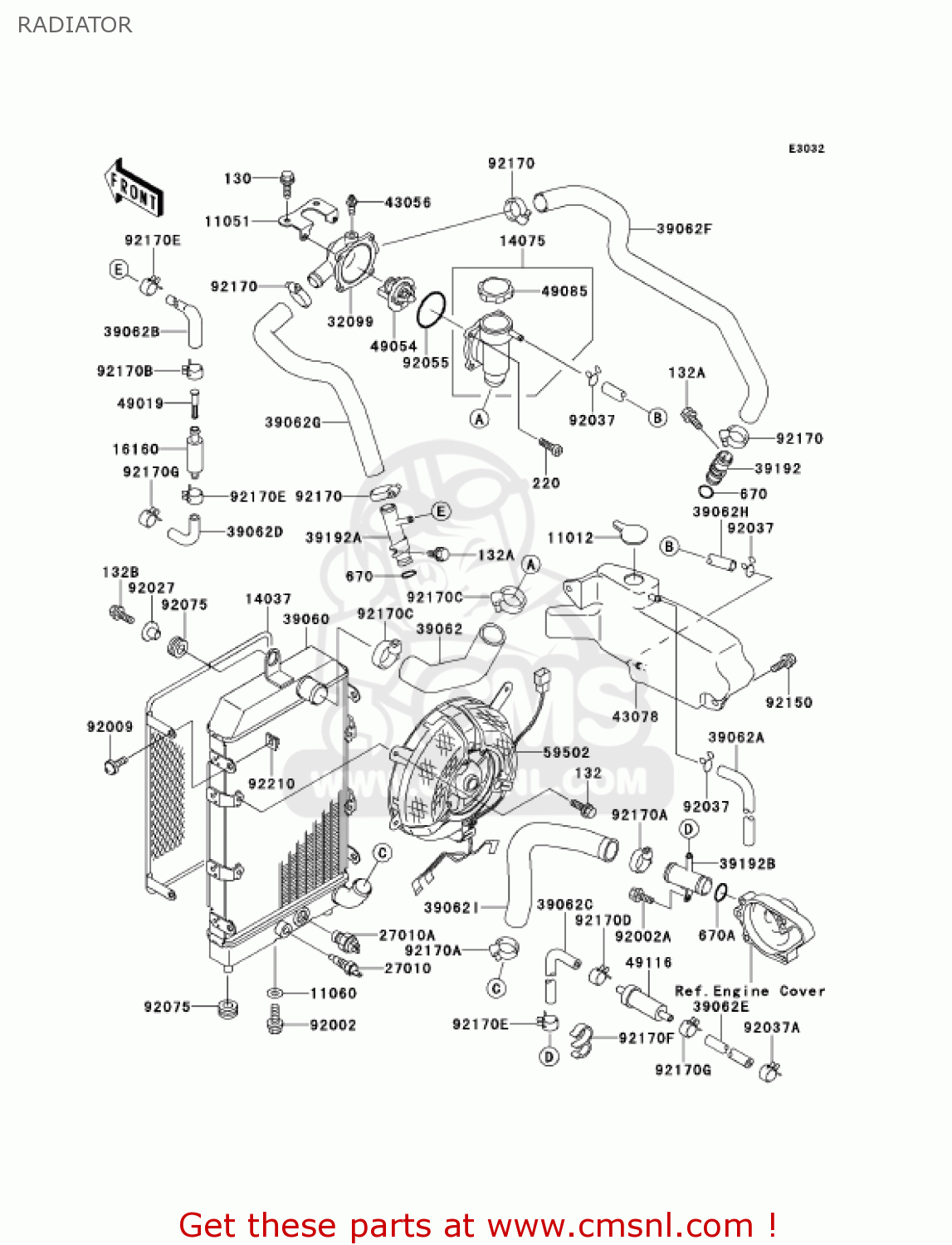 RADIATOR VN1500G1A 1999 USA CALIFORNIA CANADA