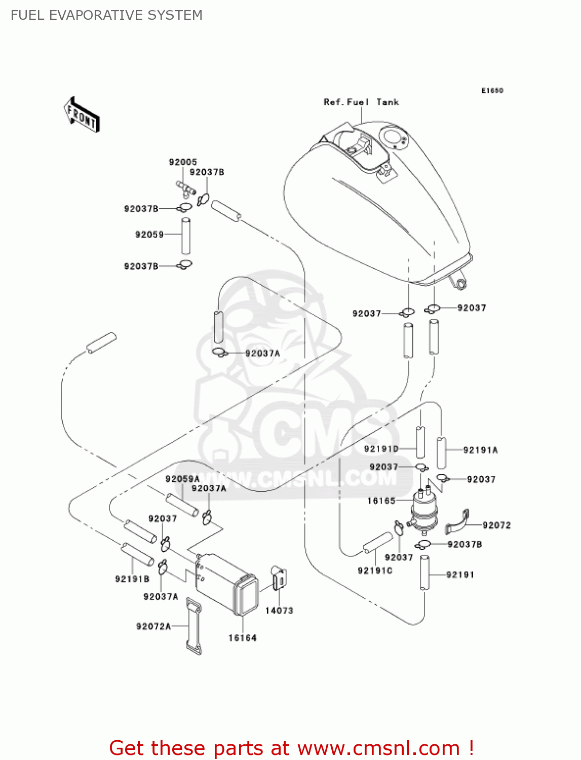 FUEL EVAPORATIVE SYSTEM VN1500G1A 1999 USA CALIFORNIA CANADA