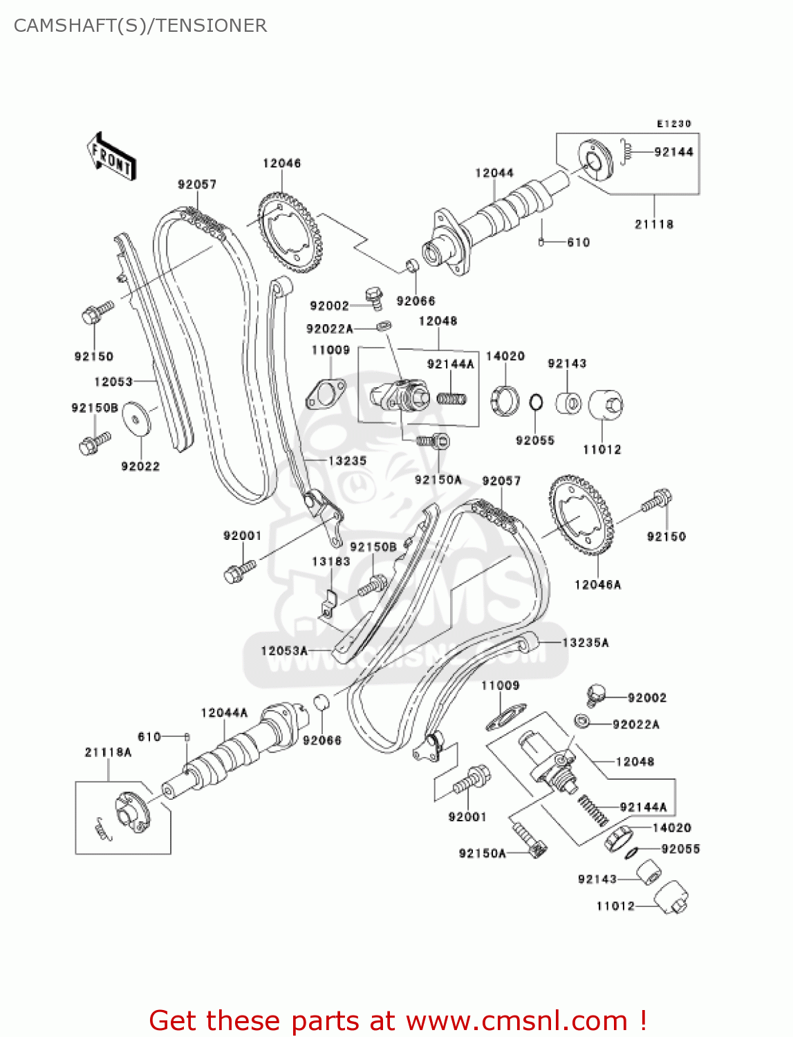 CAMSHAFT(S)/TENSIONER VN1500G1A 1999 USA CALIFORNIA CANADA