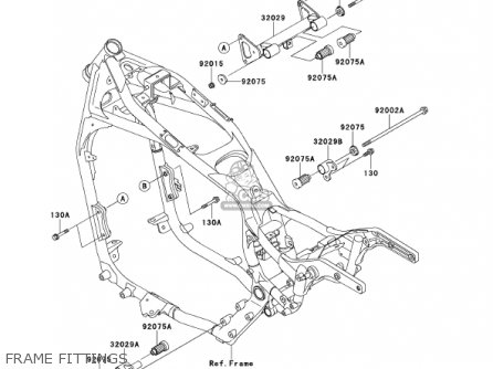 FRAME FITTINGS - VN1500G1A 1999 USA CALIFORNIA CANADA