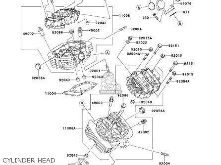 CYLINDER HEAD - VN1500G1A 1999 USA CALIFORNIA CANADA