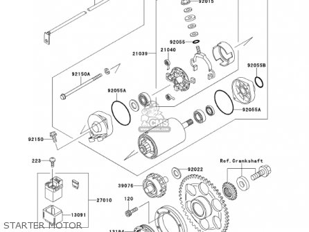STARTER MOTOR - VN1500G1A 1999 USA CALIFORNIA CANADA