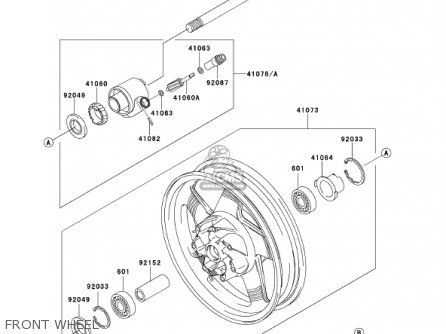 FRONT WHEEL - VN1500G1A 1999 USA CALIFORNIA CANADA