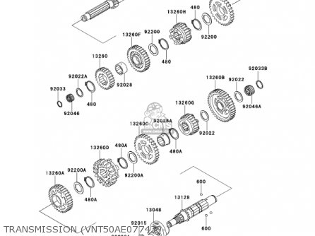 TRANSMISSION (VNT50AE077439-) - VN1500G1A 1999 USA CALIFORNIA CANADA