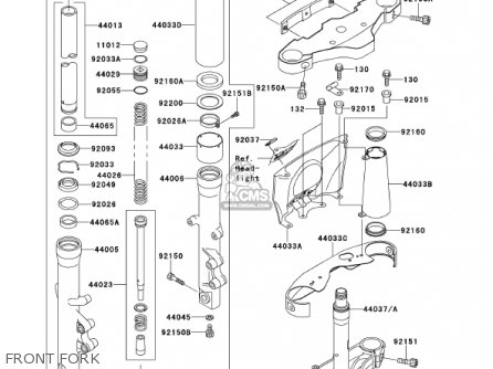 FRONT FORK - VN1500G1A 1999 USA CALIFORNIA CANADA
