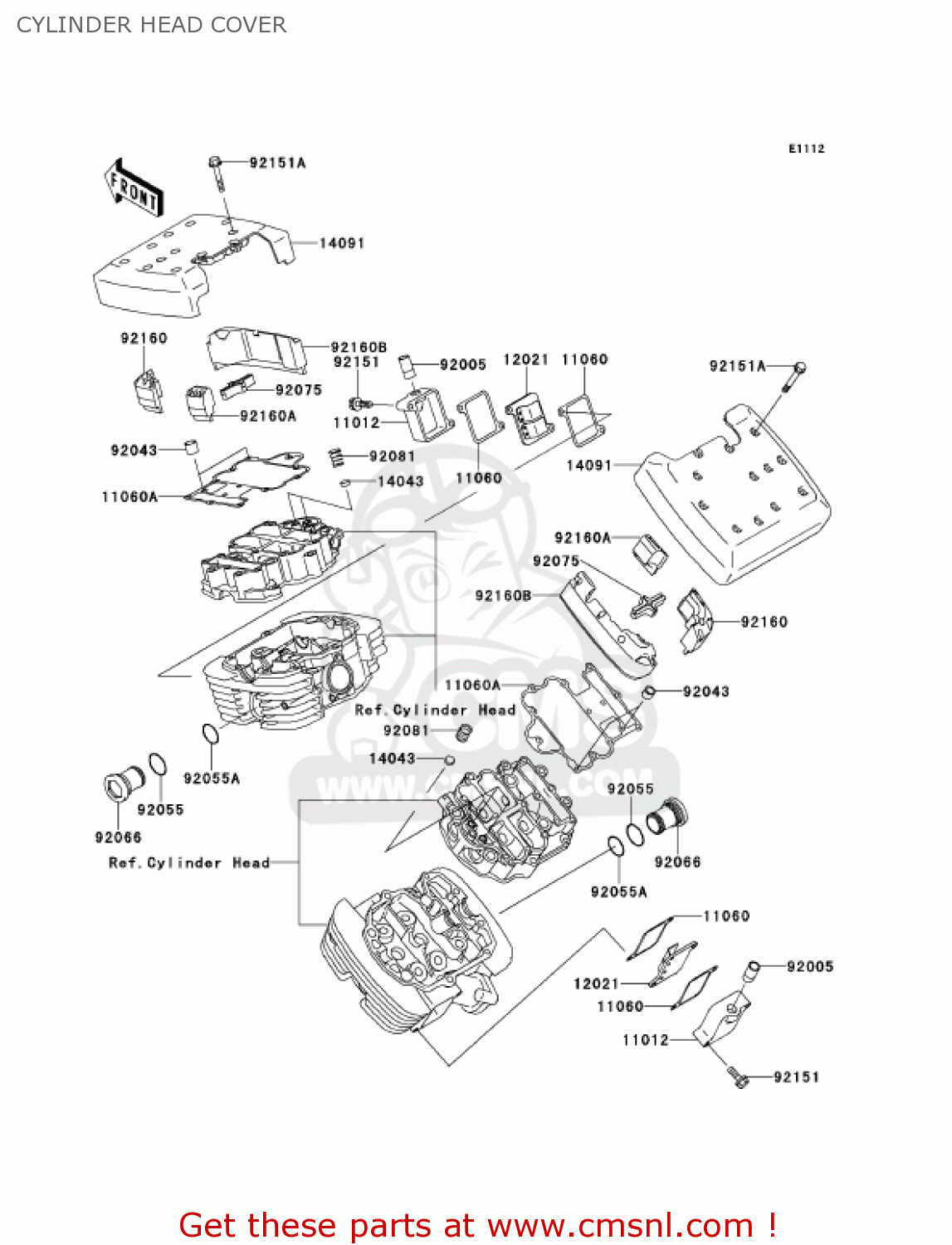CYLINDER HEAD COVER VN1500G1A VULCAN 1500 NOMAD 1999 USA CALIFORNIA CANADA