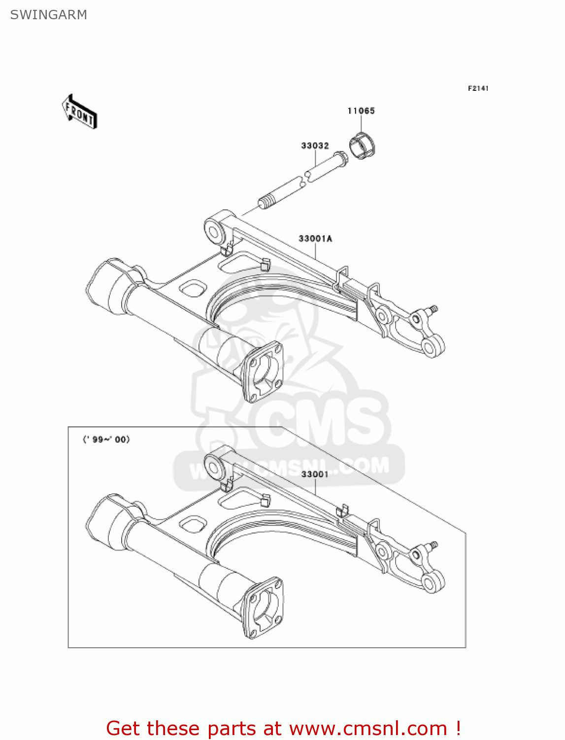 SWINGARM VN1500G1A VULCAN 1500 NOMAD 1999 USA CALIFORNIA CANADA