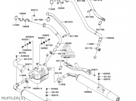 MUFFLER(S) - VN1500G1A VULCAN 1500 NOMAD 1999 USA CALIFORNIA CANADA