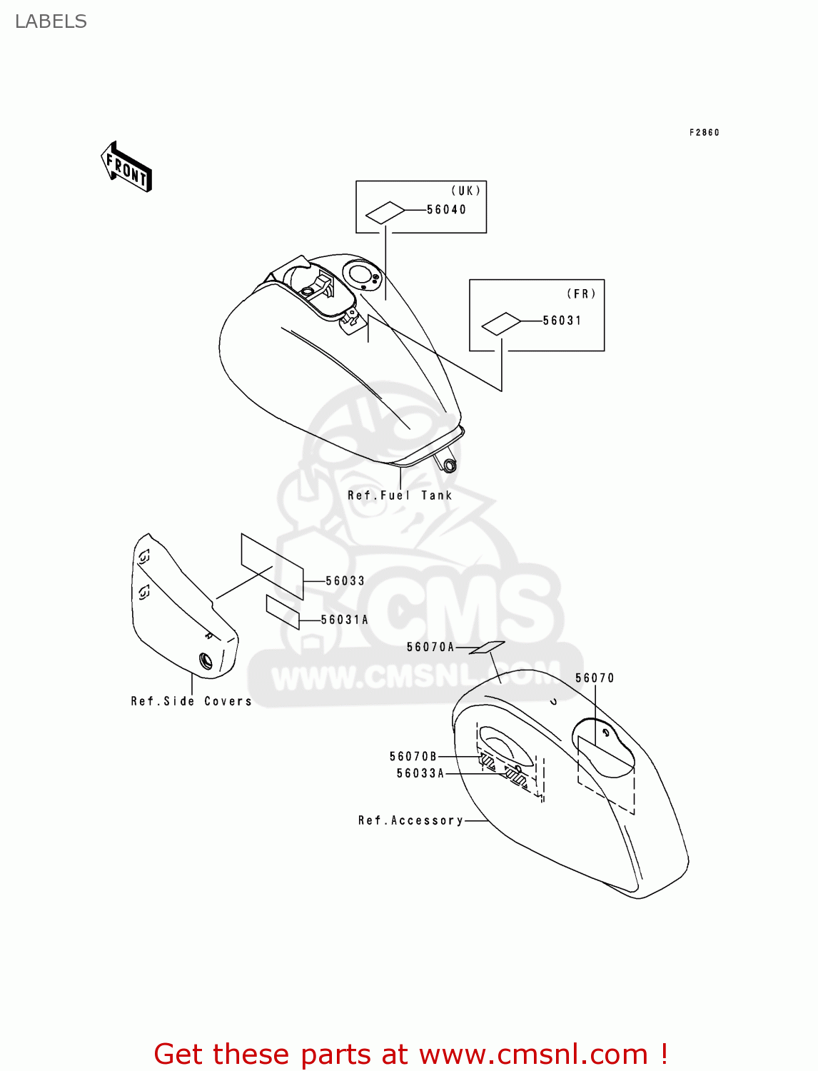 LABELS VN1500G2 VN1500 CLASSIC TOURER 1999 EUROPE UK FR NL IT NR SD SP