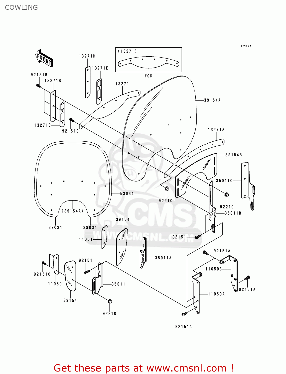 COWLING VN1500G2 VN1500 CLASSIC TOURER 1999 EUROPE UK FR NL IT NR SD SP