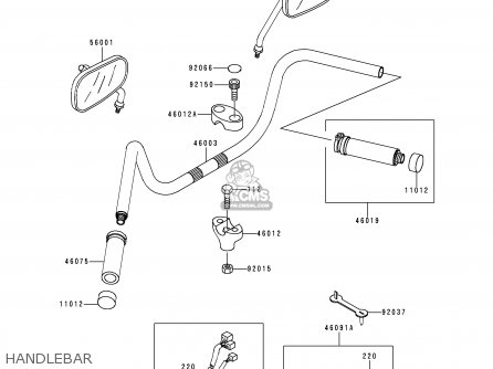 HANDLEBAR - VN1500G2 VN1500 CLASSIC TOURER 1999 EUROPE UK FR NL IT NR SD SP
