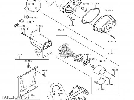 TAILLIGHT(S) - VN1500G2 VN1500 CLASSIC TOURER 1999 EUROPE UK FR NL IT NR SD SP