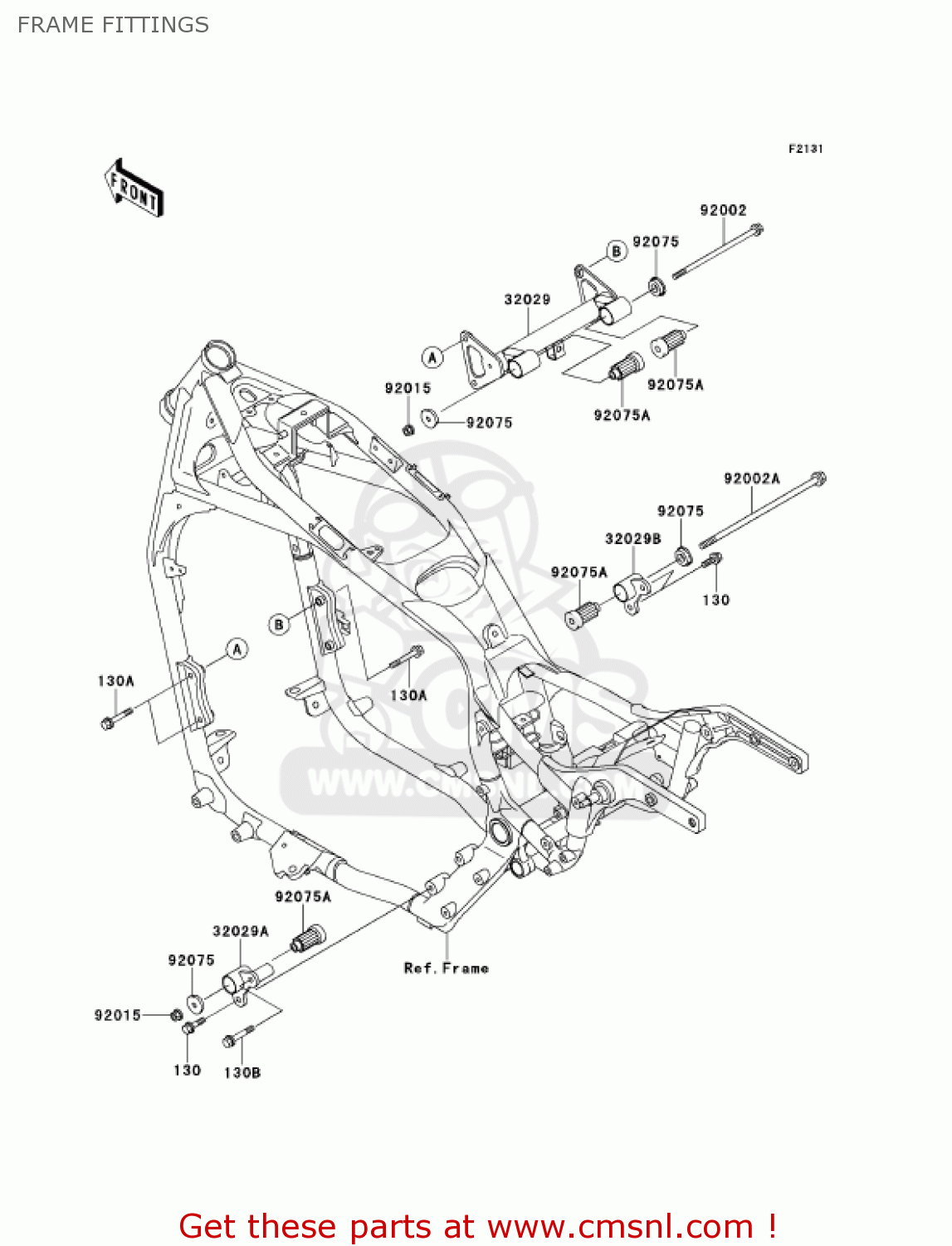 FRAME FITTINGS VN1500G2A 2000 USA CALIFORNIA CANADA