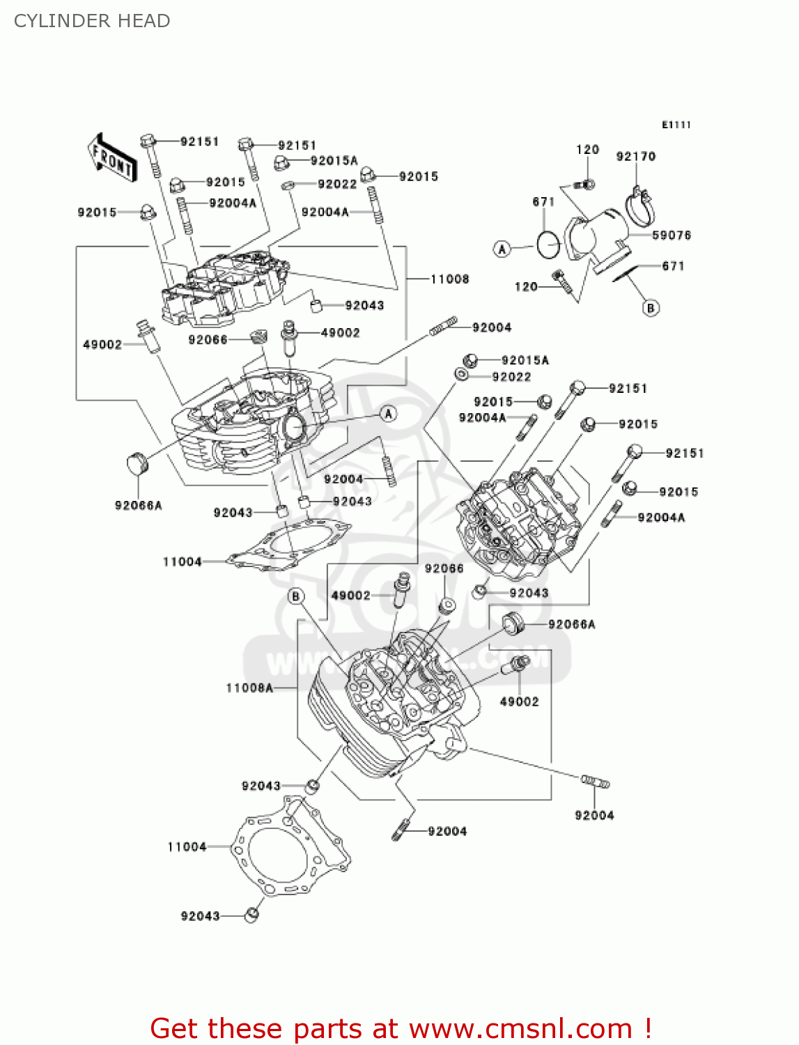 CYLINDER HEAD VN1500G2A 2000 USA CALIFORNIA CANADA