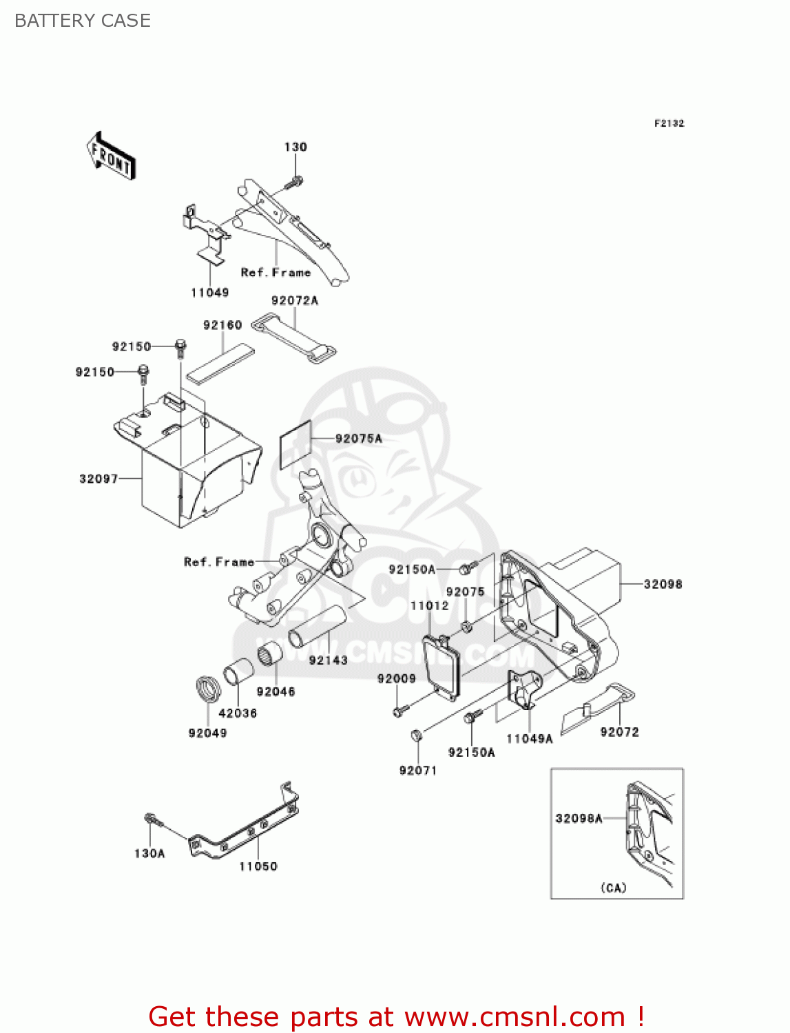 BATTERY CASE VN1500G2A 2000 USA CALIFORNIA CANADA