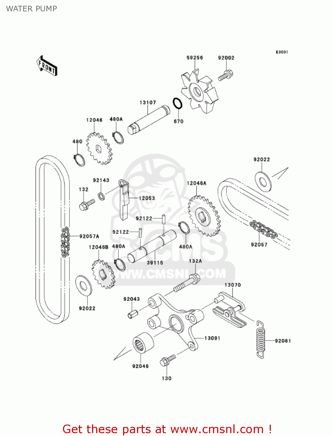 WATER PUMP VN1500G2A 2000 USA CALIFORNIA CANADA