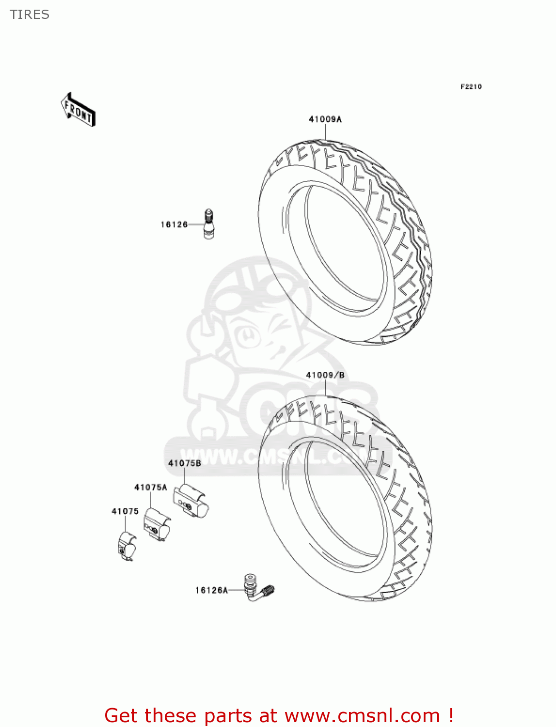 TIRES VN1500G2A 2000 USA CALIFORNIA CANADA