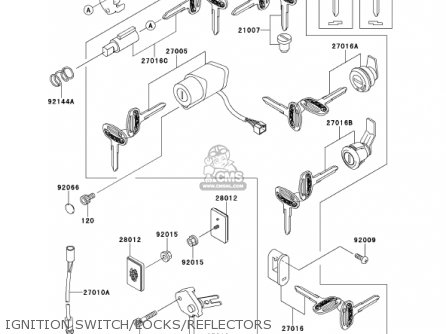 IGNITION SWITCH/LOCKS/REFLECTORS - VN1500G2A 2000 USA CALIFORNIA CANADA