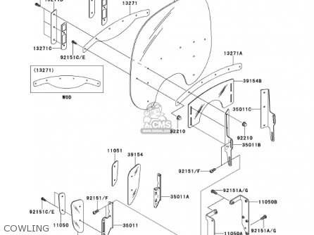 COWLING - VN1500G2A 2000 USA CALIFORNIA CANADA