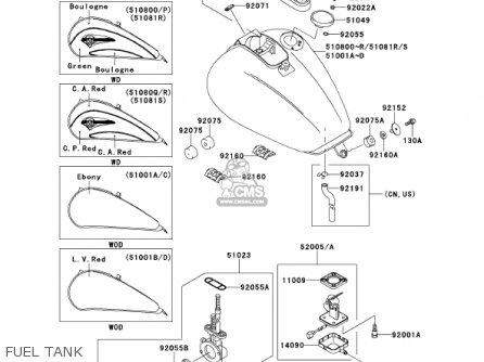 FUEL TANK - VN1500G2A 2000 USA CALIFORNIA CANADA
