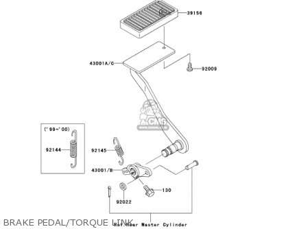 BRAKE PEDAL/TORQUE LINK - VN1500G2A 2000 USA CALIFORNIA CANADA