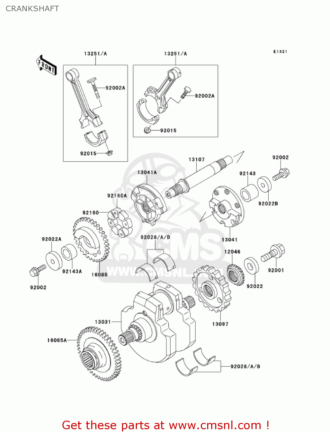 CRANKSHAFT VN1500G2A VULCAN 1500 NOMAD 2000 USA CALIFORNIA